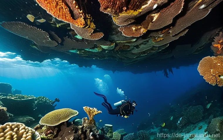 자메이카 스쿠버다이빙 명소 - Mystical Light Play in the Throne Room Cave, Negril**

A captivating underwater scene inside the mys...